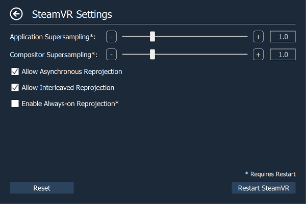 openvr advanced settings playspace mover not working